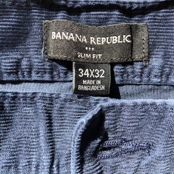 NWT Banana Republic Navy Slim Fit Corduroy Pants - Picture 4 of 6